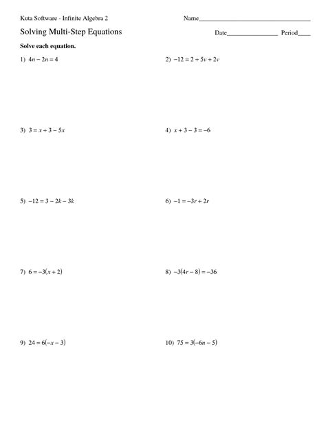 kuta software algebra 1 worksheets.